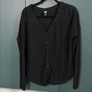 Wild Fable Black Casual Button Down Shirt